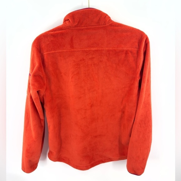 Horny Toad Womens 1/4 Zip Pullover Fleece Size S Orange Red Plush Long Sleeve - Picture 4 of 10
